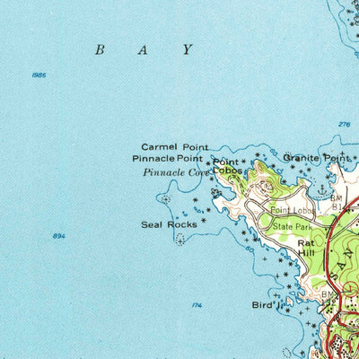United States Geological Survey Monterey, CA (1947, 62500-Scale) digital map