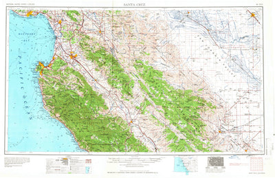 United States Geological Survey Monterey, CA (1958, 250000-Scale) digital map