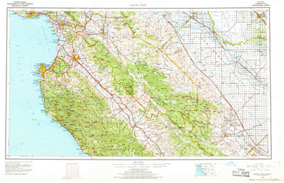 United States Geological Survey Monterey, CA (1965, 250000-Scale) digital map