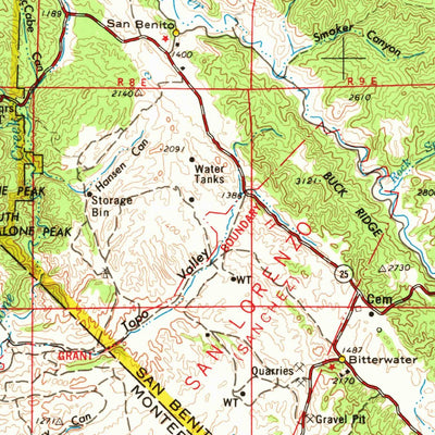 United States Geological Survey Monterey, CA (1965, 250000-Scale) digital map