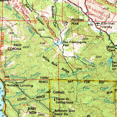 United States Geological Survey Monterey, CA (1965, 250000-Scale) digital map