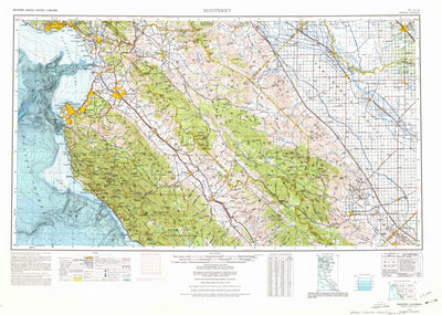 United States Geological Survey Monterey, CA (1974, 250000-Scale) digital map