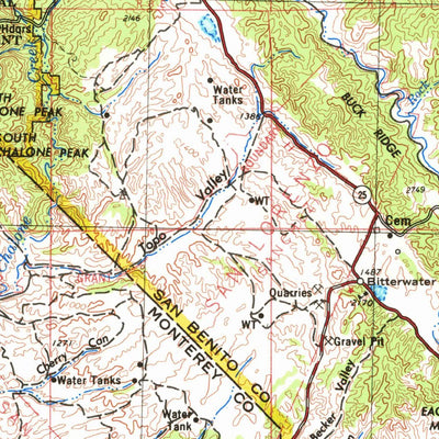 United States Geological Survey Monterey, CA (1974, 250000-Scale) digital map