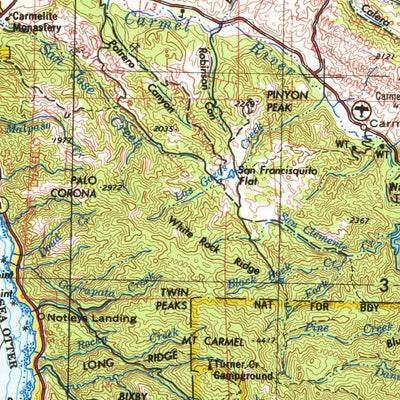 United States Geological Survey Monterey, CA (1974, 250000-Scale) digital map