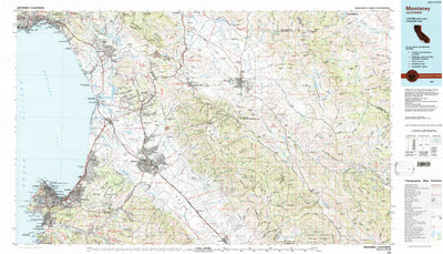 United States Geological Survey Monterey, CA (1983, 100000-Scale) digital map
