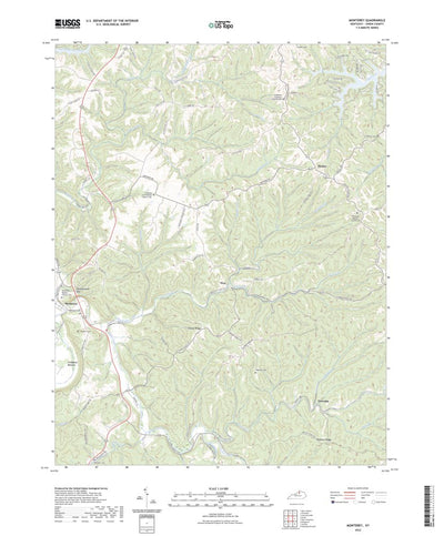 United States Geological Survey Monterey, KY (2022, 24000-Scale) digital map