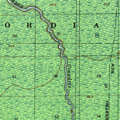 United States Geological Survey Monterey, LA-MS (1939, 62500-Scale) digital map