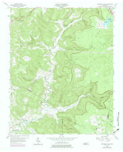 United States Geological Survey Monterey Lake, TN (1956, 24000-Scale) digital map