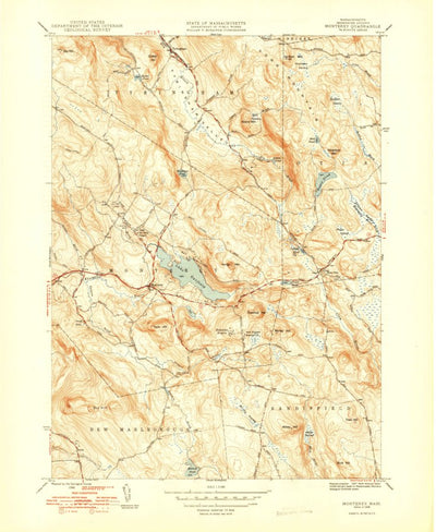 United States Geological Survey Monterey, MA (1948, 31680-Scale) digital map