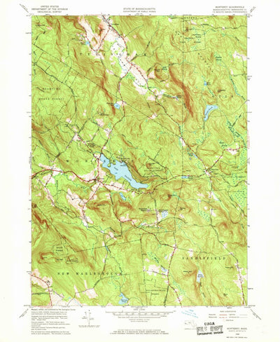 United States Geological Survey Monterey, MA (1958, 24000-Scale) digital map
