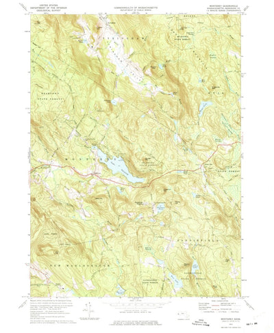 United States Geological Survey Monterey, MA (1973, 24000-Scale) digital map