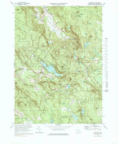 United States Geological Survey Monterey, MA (1973, 25000-Scale) digital map