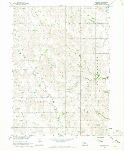 United States Geological Survey Monterey, NE (1966, 24000-Scale) digital map