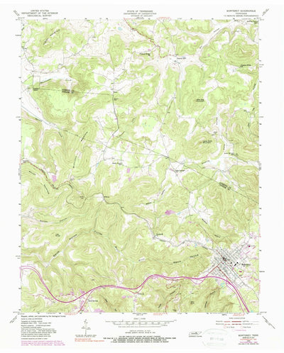United States Geological Survey Monterey, TN (1955, 24000-Scale) digital map