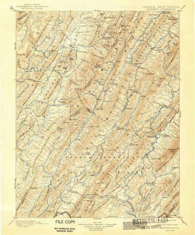 United States Geological Survey Monterey, VA-WV (1901, 125000-Scale) digital map