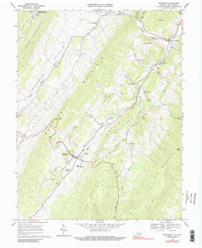 United States Geological Survey Monterey, VA-WV (1969, 24000-Scale) digital map