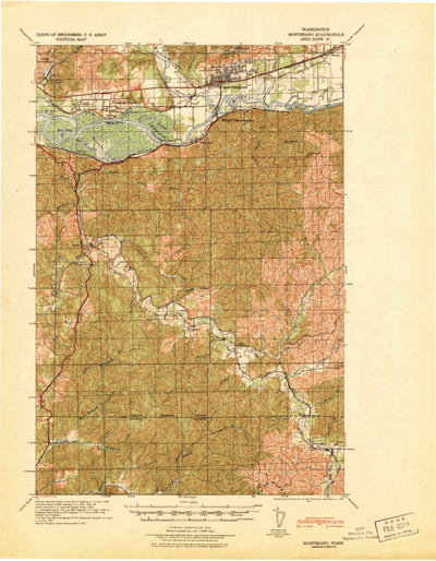 United States Geological Survey Montesano, WA (1940, 62500-Scale) digital map