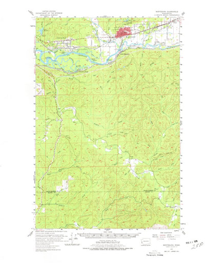 United States Geological Survey Montesano, WA (1955, 62500-Scale) digital map