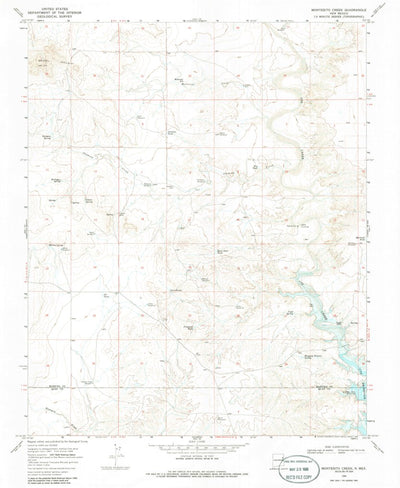 United States Geological Survey Montesito Creek, NM (1968, 24000-Scale) digital map