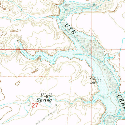 United States Geological Survey Montesito Creek, NM (1968, 24000-Scale) digital map