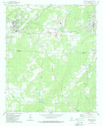 United States Geological Survey Montevallo, AL (1980, 24000-Scale) digital map