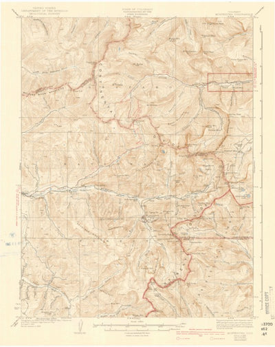 United States Geological Survey Montezuma, CO (1926, 62500-Scale) digital map