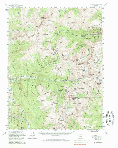 United States Geological Survey Montezuma, CO (1974, 62500-Scale) digital map