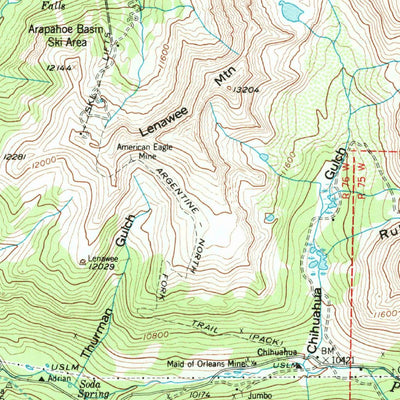 United States Geological Survey Montezuma, CO (1974, 62500-Scale) digital map