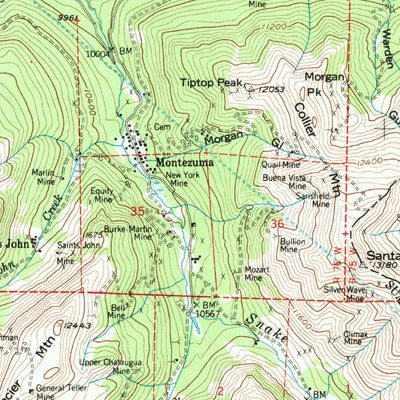 United States Geological Survey Montezuma, CO (1974, 62500-Scale) digital map