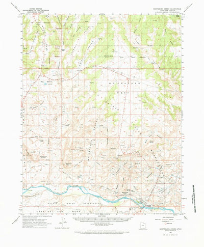 United States Geological Survey Montezuma Creek, UT (1962, 62500-Scale) digital map