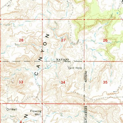 United States Geological Survey Montezuma Creek, UT (1962, 62500-Scale) digital map
