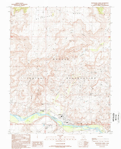 United States Geological Survey Montezuma Creek, UT (1989, 24000-Scale) digital map