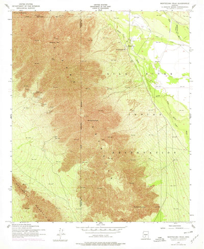 United States Geological Survey Montezuma Peak, AZ (1952, 24000-Scale) digital map