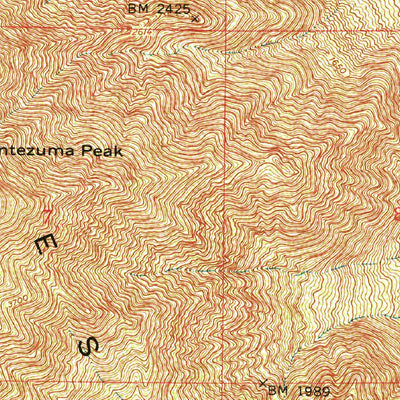 United States Geological Survey Montezuma Peak, AZ (1952, 24000-Scale) digital map