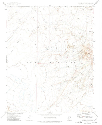 United States Geological Survey Montezumas Chair, AZ (1972, 24000-Scale) digital map