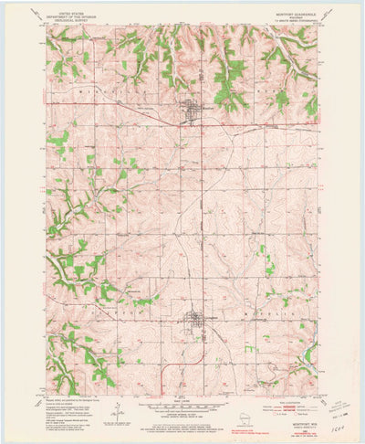 United States Geological Survey Montfort, WI (1952, 24000-Scale) digital map