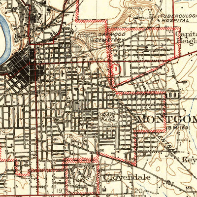 United States Geological Survey Montgomery, AL (1930, 62500-Scale) digital map