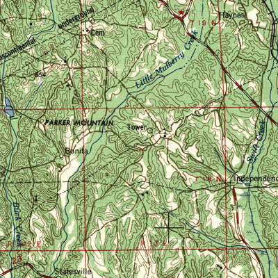 United States Geological Survey Montgomery, AL (1957, 250000-Scale) digital map