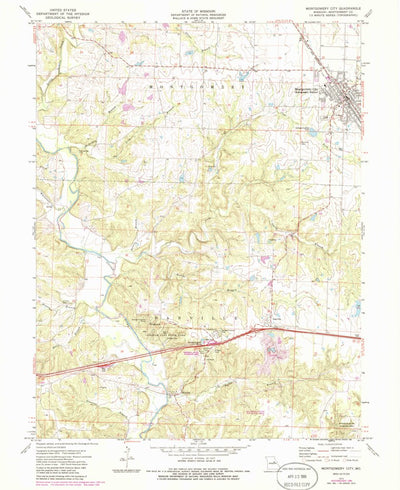 United States Geological Survey Montgomery City, MO (1973, 24000-Scale) digital map