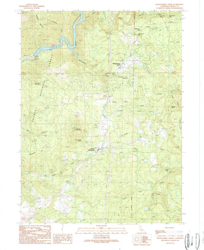 United States Geological Survey Montgomery Creek, CA (1990, 24000-Scale) digital map
