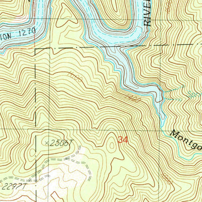 United States Geological Survey Montgomery Creek, CA (1990, 24000-Scale) digital map