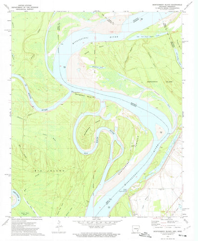 United States Geological Survey Montgomery Island, AR-MS (1972, 24000-Scale) digital map