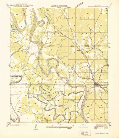 United States Geological Survey Montgomery, LA (1937, 62500-Scale) digital map