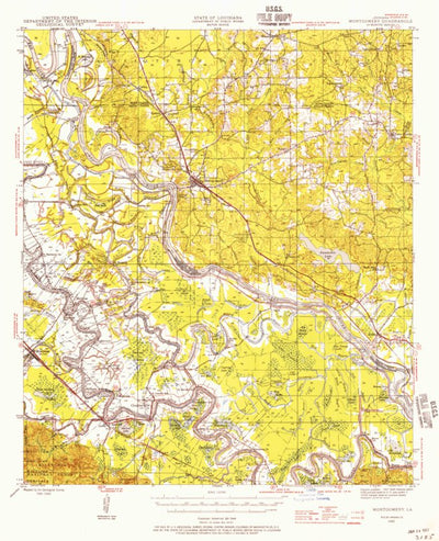 United States Geological Survey Montgomery, LA (1942, 62500-Scale) digital map