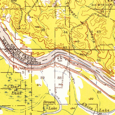 United States Geological Survey Montgomery, LA (1942, 62500-Scale) digital map