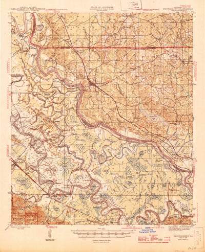 United States Geological Survey Montgomery, LA (1945, 62500-Scale) digital map