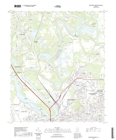 United States Geological Survey Montgomery North, AL (2020, 24000-Scale) digital map
