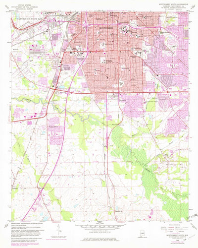 United States Geological Survey Montgomery South, AL (1958, 24000-Scale) digital map