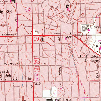 United States Geological Survey Montgomery South, AL (1958, 24000-Scale) digital map