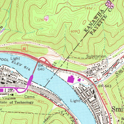 United States Geological Survey Montgomery, WV (1965, 24000-Scale) digital map
